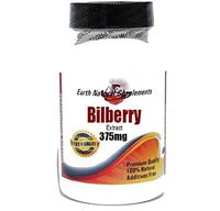 Bilberry Extract 375mg * 100 Caps 100% Natural - by EarhNaturalSupplements