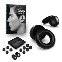 Loop Earplugs - Perfect for Work, Study, Motorcycle, Concerts & Overall Noise Reduction - Loud Becomes Quiet - 20 dB High Fidelity Hearing Protection - Reusable Silicone & Foam Tips - Black