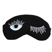 Drasawee Cartoon Travel Comfortable Eyes Mask Eyeshade for Sleeping Black