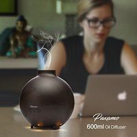 Paxamo Essential Oil Diffuser, 600ml Aromatherapy Diffuser with Wood Grain,Ultrasonic Cool Mist Diffusers, Aroma humidifier