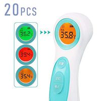 Teamgee Forehead Thermometer Ear Infrared Thermometer for Adult Baby Kid, Ear and Forehead Function with Fever Alarm and Memory Function – Accurate Fast Temperature Gun, Non-Contact Measurement-20Pcs