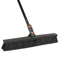 24" SWOPT Multi-Surface Standard Push Broom – 60" Steel Handle – Interchangeable Handle Works with Other SWOPT Cleaning Products – Great for Indoor and Outdoor Applications
