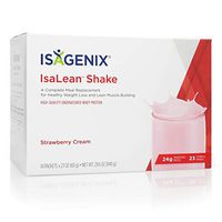 Isagenix IsaLean Shake - Complete Superfood Meal Replacement Drink Mix for Healthy Weight Loss and Lean Muscle Growth - 840 Grams - 14 Meal Packets (Strawberry Cream Flavor)