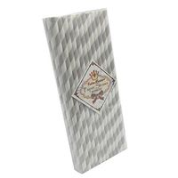 TrendBox 1 Box(50pcs) Reine Femme(TM) Strip Paper Straws for Drinking Birthday Wedding Baby Shower Party Celebration - Grey