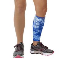 Zensah Calf/Shin Splint Compression Sleeve (singe sleeve), Tie Dye Electric Blue, Large/X-Large