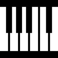 ANGDEST Piano Keys ICON Symbol (White) (Set of 2) Premium Waterproof Vinyl Decal Stickers for Laptop Phone Accessory Helmet Car Window Bumper Mug Tuber Cup Door Wall Decoration