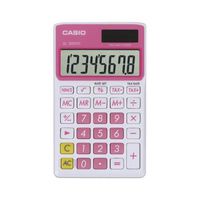 Casio Solar Wallet Calculator With 8-Digit Display (Pink) "Product Category: Ergonomics/Calculators"