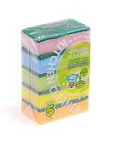 MXY Home Multi Purpose Dish Washing Sponge Cleaning Bowl Scrub Pad Multicolor Durable 5 Units Pack