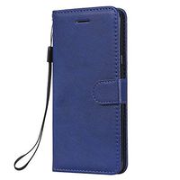 Lomogo Leather Wallet Case for LG K40/Solo LTE/Harmony 3 with Stand Feature Card Holder Magnetic Closure, Shockproof Flip Case Cover for LG K12 Plus/X4 (2019) - LOKTU100209 Blue