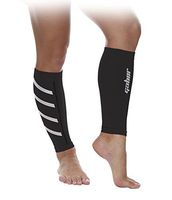 Gabor Fitness Graduated 20-25mm Hg Compression Running Leg Sleeves, Medium, Black