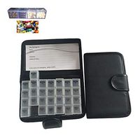 vmree 28-Grid 7 Day Pill Tablet Storage Box Pill Container Notebook Shape Medicine Box (19X11.5CM, Black)