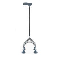 Lightweight Aluminum Alloy Height Adjustable Four-Wheeled Cane Walker Multi-Function Anti-Skid Cane Small Base