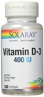 Solaray Vitamin D-3-400 IU - 120 Softgels