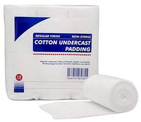 AMZ Medical Cotton Undercast Padding 6" x 12 yds. Pack of 6 Rolls of 100% Soft, Cotton Bandage. Easy to Use Cotton Ply Rolled Hand Wrap Dressing. Non-Sterile. Latex Free.