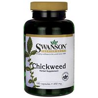 Swanson Chickweed Herb Stellaria Media Herbal Supplement 450 mg 180 Capsules (Caps)