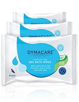 DYMACARE Fragrance-Free Bed Bath Wipes, 8 Microwaveable Adult Wash Cloths with Aloe Vera - Rinse Free Cleansing Body Bath Wipes - Latex, Lanolin and Alcohol Free (Set of 3 packs)