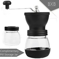 BXB Multiple Pill Crushing Hand-Held Pill Grinder + Extra Pill Container | Mini Pulverizer to Crush Tablets into Fine Powder for People Who Can't Swallow Medicine, Children, Pets | Portable