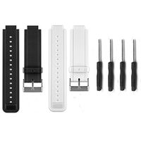 Allrun Newest Replacement Silicone Bands for Garmin Vivoactive (No tracker, Replacement Bands Only) (Black&White)
