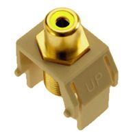 Legrand - On-Q WP3465IV Yellow RCA to FConnector, Ivory