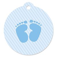 Baby Feet Blue - Baby Shower Favor Gift Tags (Set of 20)