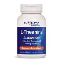 Enzymatic Therapy L-Theanine Suntheanine® Brand Patented Amino Acid 100 mg Potency, 180 VCaps