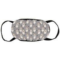 Fashion Earloop Face Covers, Anti-Dust Pollenm Smog Face and Nose Cover with Adjustable Elastic Strap, Akita Dog Triangles Pattern Cover