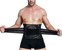 WW Men Belt Brace Accelerates Weight Loss Sauna Waist Trainer Caloric Burner Belt,Black,L