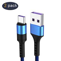 CHUANGE USB Type C Cable, 2 Pack 3.3ft USB-C Nylon Braided Fast Charging Cord High Speed Data Sync Transfer Charger Cable Compatible with Galaxy S9, Note, LG, Pixel 2 XL, Huawei, ONEPLUS and More