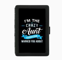 Crazy Aunt Funny Black Cigarette Case Holder Wallet RFID-blocking