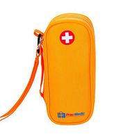 PracMedic EPIPEN Carrying Case - Holds 2 Epi Pens or Auvi-Q, Asthma Inhaler, Anti-Histamine, Nasal Spray, Eye Drops, Medicine, Vials, Syringes, Ice Pack- Sold Empty (Orange)