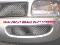 C5 Corvette Front Brake Duct Screen Kit 1997-2004 2pc