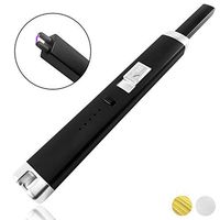 Sparcker Electric Arc Plasma Lighter - Candle Lighter - BBQ Grill Lighter - Camping Lighter - Safety Lock - Long Neck - USB Rechargeable - Flameless Windproof Lighter- Butane Free (Black)