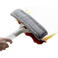 Car-Window-Cleaner Professional-Microfiber 3-in-1 Squeegee-Scrubber - Outdoor Window Cleaning Kit for Mirror/Glass Door/Car/RV Windshield with Spray Bottle