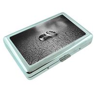 Engagement Em1 Hip Silver Cigarette Case Id Holder Metal Wallet 4" X 2.75" RFID Protection