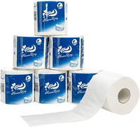 XLBHSH 6/10 PC Toilet Paper - Paper Towels Bulk, Hollow Replacement Roll Paper, 3 Layers - Paper Towels Toilet Table Kitchen Paper White,6pcs