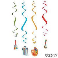 Little Artist Hanging Swirls - 12 pc