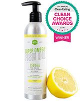 Super Omega 3 Fish Oil (Lemon) by SFH | Highly Concentrated 3500mg EPA & DHA | Best Tasting Fish Oil for Heart Health & Wellness | NSF Sport Certified | 100% All Natural, Soy Free, Gluten Free (8oz)