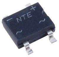 NTE Electronics NTE5334SM Silicon Bridge Rectifier, Single Phase, Full Wave, 1 Amp Average Rectified Output Current, 1000V Peak Repetitive Reverse Voltage (Pack of 3)