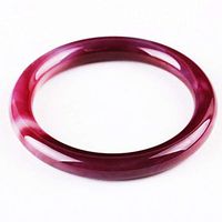HSUMING Jade Bangle Bracelet for Women, Classical Purple White Rhyolite Agate Bangle,60