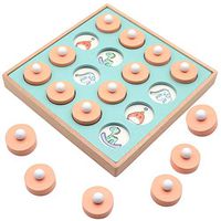 DDLmax Wooden Memory Match Stick Chess Game, Kids Develop Intelligence IQ Brain Teaser Game Checkerboard Toy, to Improve Children Ability of Thinking and Practical Ability