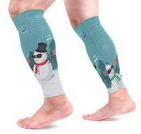 LEVEIS Caribou Deer Cartoon Snowman Music Calf Compression Sleeves 1 Pair, Leg Performance Support for Shin Splint Calf Pain Relief Men & Women Guards Sleeves for Running Cycling