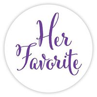 Her Favorite Wedding Stickers, Choose Your Colors, Wedding Favor Stickers (403-PL)