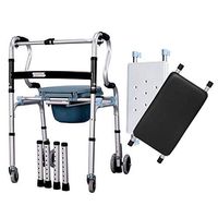 LAZ Wheelchair Walker for Seniors with Seat Folding Slides Ultra Walkers with Bag and Hand Grip Lightweight Bath Chair for Man and Woman