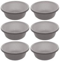 Ybm Home Round Plastic Wash Basin 1147 (6, White with Dots)