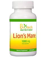 Biotech Nutritions Biotech Nutrition Lion's Mane Mushroom 1000 Mgper Serving 120 Vegetable Capsules Non-GMO & Vegan