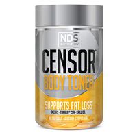 NDS Nutrition Censor - Fat Loss and Body Toner with CLA, Fish Oil, Safflower and Omega 3-6-9 Blend - Dietary Supplement for Improved Energy, Metabolism and Health - 90 Softgels