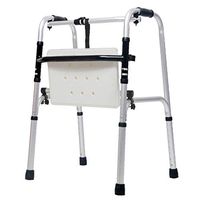 Lightweight Portable Compact Multifunction Walking Aids with Sitting Board -Walker for Elderly, Seniors, Handicap, Disabled,Max 180 kg(400 lbs)