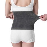 Winter Cashmere Waist Warmer Belt Soft Knit Thicken Thermal Plush Stomach Warmer Band Waist Supports Protector Belt for Women Men (Gray L)