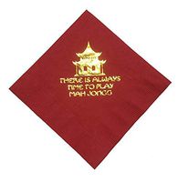 Mah Jongg Mahjong Napkins Beverage Cocktail Size 20 Count Paper