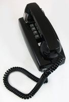 Cortelco 255400-VBA-20M Wall w/ Volume BLACK ITT-2554-V-BK